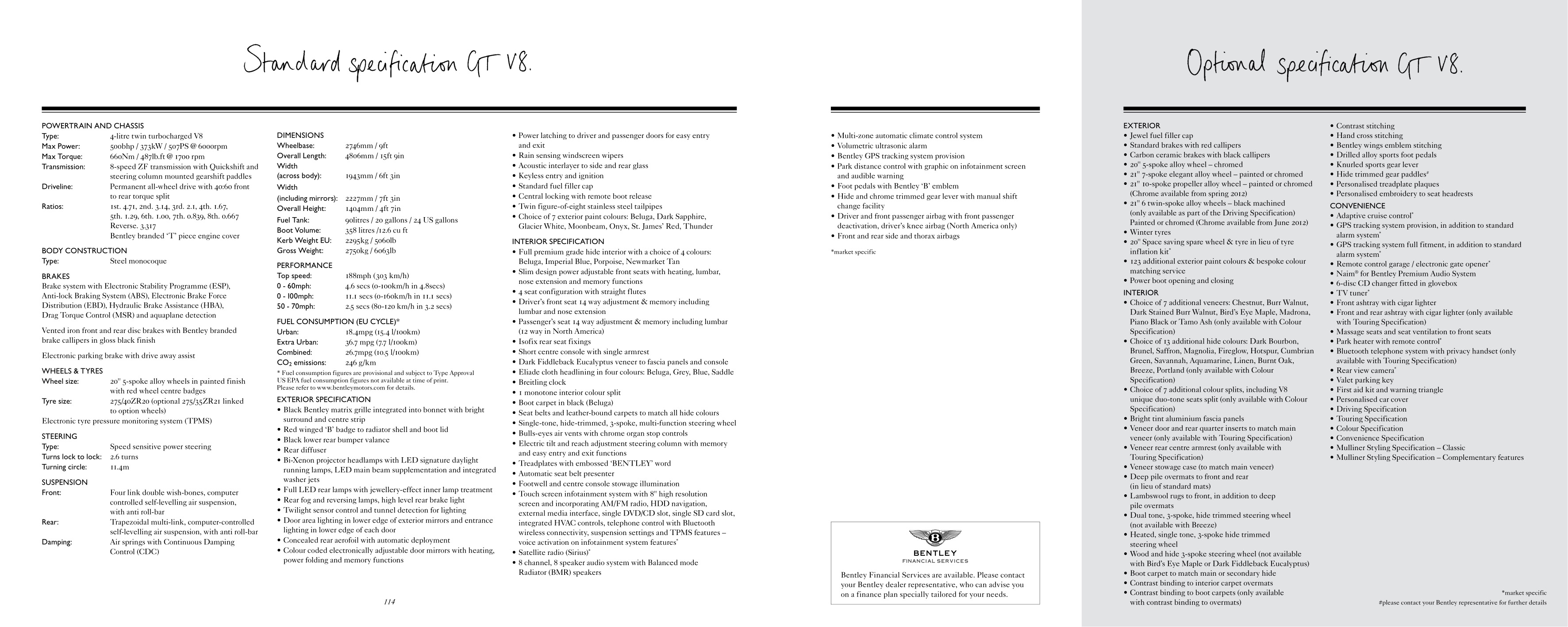 2012 Bentley Continental Brochure Page 49